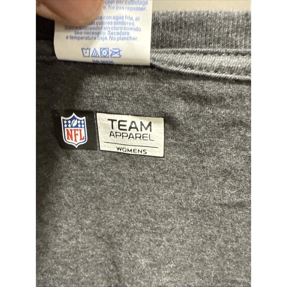 Cleveland Browns NFL Team Apparel Gray V Neck T Shirt Top Womens L NWOT - Picture 3 of 6